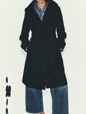 Zara Black Women's Long Coat